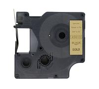 BROVACS 1 paquet de ruban d'étiquettes noir sur or compatible avec DYMO D1 45813 19 mm OPA2313