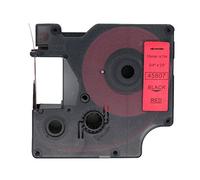 BROVACS 1 paquet de ruban d'étiquettes noir sur rouge compatible avec DYMO D1 45807 19 mm OPA2307