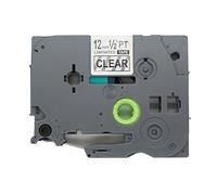 BROVACS 1 paquet de ruban d'étiquettes noir sur transparent compatible avec Brother P-Touch TZ 131 TZe 131 12 mm OPA1113