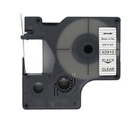 BROVACS 1 paquet de ruban d'étiquettes noir sur transparent compatible avec DYMO D1 40910 9 mm OPA2110