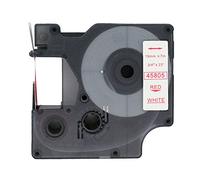 BROVACS 1 paquet de ruban d'étiquettes rouge sur blanc compatible pour DYMO D1 45805 19 mm OPA2305