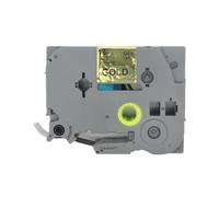 BROVACS 1 paquet de rubans d'étiquettes laminés noirs sur or compatibles avec les imprimantes d'étiquettes Brother P-Touch TZ 841 TZe 841 18 mm 3/4" OPA4841