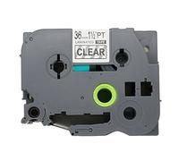 BROVACS 1 ruban adhésif noir sur transparent compatible avec Brother P-Touch TZ 161 TZe 161 36 mm OPA1116