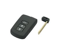 BROVACS Coque de clé de rechange + clé vierge compatible avec Toyota RAV4 Highlander Harrier SUV 3 boutons Smart Key Entrée Remote Case Fob PG429E