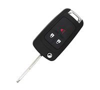 BROVACS Coque de clé de rechange compatible avec CHEVROLET Spark 3 boutons Entrée sans clé Télécommande Flip Clés Fob PG657GC