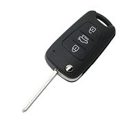 BROVACS Coque de clé de rechange compatible avec KIA Rondo Sportage Soul Rio 3 boutons entrée sans clé Flip Remote Key Case Fob SS161C