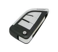 BROVACS Coque de clé modifiée compatible avec Volkswagen Golf Polo Tiguan Touran Jetta Passat Skoda Seat à 3 boutons Entrée sans clé à distance Flip SS8201B