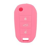 BROVACS Coque de protection en silicone compatible avec Peugeot Citroën 3 boutons CV4300 Rose