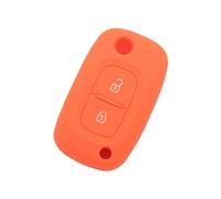BROVACS Coque de protection en silicone pour clé de voiture à 2 boutons Renault CV9352 Orange