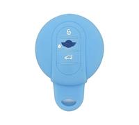 BROVACS Coque de protection en silicone pour clé de voiture BMW Mini Cooper 3 boutons CV4906 Bleu clair