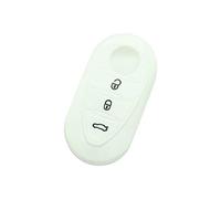 BROVACS Coque de protection en silicone pour clé télécommande Alfa Romeo Mito Giulietta 159 GTA Brera 4C 3 boutons CV9267 Blanc