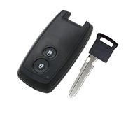 Brovacs Coque de rechange + clé vierge vierge non découpée compatible avec Suzuki 2 boutons d'entrée sans clé à distance Flip PG543A
