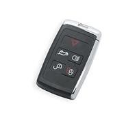 BROVACS Housse de clé de voiture améliorée compatible avec Land Rover Range Rover Evoque Sport Velar Jaguar 5 Boutons Smart Entrée SS702A