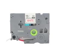 BROVACS Lot de 1 cartouche d'étiquettes laminées rouge sur blanc compatible pour imprimante d'étiquettes Brother P-Touch TZ-232 TZe-232 12 mm 1/2" OPA4232