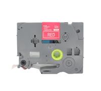 BROVACS Lot de 1 ruban adhésif à étiquette laminé blanc sur rouge compatible avec Brother P-Touch Label Printer TZ 435 TZe 435 12 mm 1/2" OPA4435