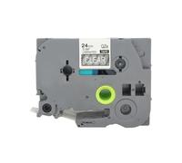 BROVACS Lot de 1 ruban adhésif blanc sur transparent laminé compatible avec l'imprimante d'étiquettes Brother P-Touch TZ 155 TZe 155 24 mm 1" OPA4155