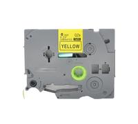 BROVACS Lot de 1 ruban d'étiquettes laminé noir sur jaune compatible avec l'imprimante d'étiquettes Brother P-Touch TZ 611, TZe 611, 6 mm 1/4" OPA4611