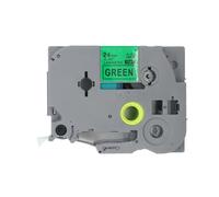 BROVACS Lot de 1 ruban d'étiquettes laminé noir sur vert compatible avec l'imprimante d'étiquettes Brother P-Touch TZ 751, TZe 751, 24 mm 1" OPA4751