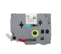 BROVACS Lot de 1 ruban d'étiquettes laminé rouge sur blanc compatible avec l'imprimante d'étiquettes Brother P-Touch TZ 262 TZe 262 36 mm 1 1/2'' OPA4262