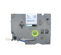 BROVACS Lot de 1 ruban d'étiquettes laminées bleu sur blanc compatible avec imprimante d'étiquettes Brother P-Touch TZ 223 TZe 223 9 mm 3/8" OPA4223