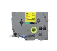 BROVACS Lot de 1 ruban d'étiquettes laminées bleu sur jaune compatible avec imprimante d'étiquettes Brother P-Touch TZ 643 TZe 643 18 mm 3/4" OPA4643
