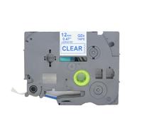 BROVACS Lot de 1 ruban d'étiquettes laminées bleu sur transparent compatible avec imprimante d'étiquettes Brother P-Touch TZ 133 TZe 133 12 mm 1/2" OPA4133