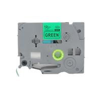 BROVACS Lot de 1 ruban d'étiquettes laminées noir sur vert compatible avec imprimante d'étiquettes Brother P-Touch TZ 731 TZe 731 12 mm 1/2" OPA4731