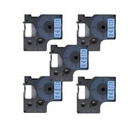 BROVACS Lot de 5 rubans adhésifs noirs sur bleu compatibles avec DYMO D1 40916 9 mm 3/8" OPA2116x5