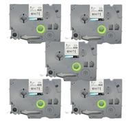 BROVACS Lot de 5 rubans d'étiquettes laminés noir sur blanc compatibles avec imprimante d'étiquettes Brother P-Touch TZ 221 TZe 221 9 mm 3/8" OPA4221x5