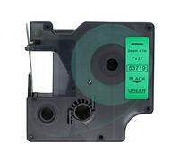 BROVACS OPA2419 Lot de 1 ruban d'étiquettes noir sur vert compatible avec DYMO D1 53719 24 mm