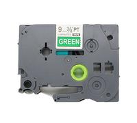 BROVACS Ruban d'étiquettes blanc sur vert compatible avec Brother P-Touch TZ 725 TZe 725 9 mm OPA1172E