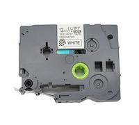 BROVACS Ruban d'étiquettes de sécurité noir sur blanc compatible avec Brother P-Touch TZ SE3 TZe SE3 12 mm OPA1523
