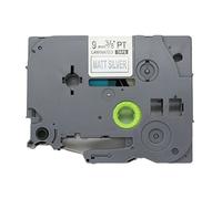 BROVACS Ruban d'étiquettes noir sur argent mat compatible avec Brother P-Touch TZ M921 TZe M921 9 mm OPA1192M