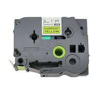 BROVACS Ruban d'étiquettes noir sur jaune fluo compatible avec Brother P-Touch TZ C51 TZe C51 24 mm 1" OPA1335