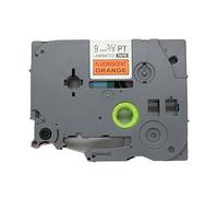 BROVACS Ruban d'étiquettes noir sur orange fluo compatible avec Brother P-Touch TZ B21 TZe B21 9 mm OPA1322