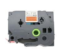 BROVACS Ruban d'étiquettes noir sur orange fluo compatible avec Brother P-Touch TZ B51 TZe B51 24 mm OPA1325