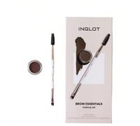 INGLOT Brow Kit, brosse biseautée 31T + gel à sourcils couleur 16, formule végétalienne, pack économique