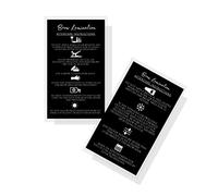Brow Lamination Aftercare Lot de 50 cartes d'instructions pour cartes de visite 5,1 x 8,9 cm Taille carte de visite | Kit de démarrage à la maison à faire soi-même | Sourcils arrachés noirs avec motif