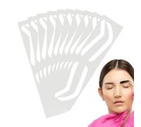 Brow Mapping Guide Paper Lot de 10 paires d'autocollants de formage pour aérographe Eyebrow Border Shaping Mapping Guide Tape | 10 paires de bandes auxiliaires, support de timbres, colle, film de