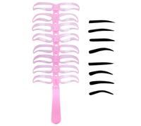 Brow Shaping Kit de mise en forme | Collection de guides de sourcils à plusieurs motifs pour le coiffage de beauté | Cadres réglables réutilisables avec rangement compact, texture douce pour les