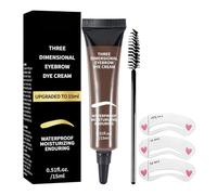 Brow Styling Cream, High Hold Water Resistant, Precision Applicator Brush Kit, Tint Shaping Definition Paste, for Ladies Girls Girlfriend Adults Mother Wife Dating Travel Commuting All Day Wear Sweat