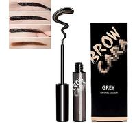 Brow Tattoo Gel Tint, Peel Off Tattoo Eyebrow Gel, Waterproof Eyebrow Gel with Eyebrow Stencil, Long Lasting Waterproof Eyebrow Tattoo Makeup (#Gray Brown)