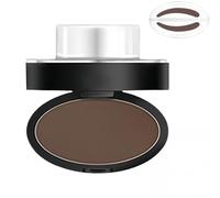 Browfi Lot De Tampons à Sourcils En Poudre Imperméable Pour Créer Une Forme Naturelle,Imperméable Et Résistant à La Transpiration,Non Tachable,Outil De Définition Des Sourcils Adapté Aux，C-Brun Foncé