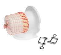 BROWIN® 310090 Applicateur de filet | plastique | blanc | + filet 3m de charcuterie | Applicateur pour filets de charcuterie pour jambon, longe, fromages
