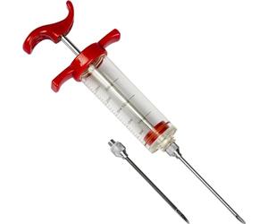 Browin 311103 Seringue à Marinade de 30 ml avec 2 Aiguilles en Acier Inoxydable 18/8 - pour Barbecue, Marinade de Viande, Poulet, Bœuf, Seringue à Viande