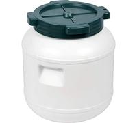 Browin 360010 FUT Alimentaire avec Un Couvercle Étanche 10l, Baril pour Mariner Le Chou, Les Concombres, Le Stockage des Aliments, pour l'eau, Plastique, Blanc S
