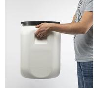 Browin 360260 Fût Don Kiszot 60 L | Ouverture pour Robinet | Fût pour Chou, Concombres, pour Mariner, pour Ensilage, Alimentaire | Fût avec Couvercle | Blanc