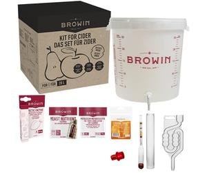 Browin 400040 Kit de Démarrage Cidrerie 20 L | Production de Vin à la Maison | Un Ensemble Complet pour la Production de Cidre | Parfait pour Un Cadeau - Emballage élégant