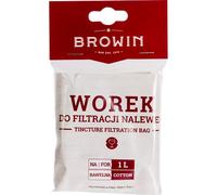 Browin 810600 Sac Filtrant Ø 12 cm| Filtre pour Seau, pour Bocal | Filtrage du Vin, des Liqueurs, des Jus | Capacité 1,2 L | Filtre Durable, Réutilisable, avec une Bande élastique