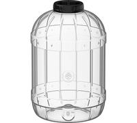 Browin - ballon en plastique avec couvercle et bouchon noir à vis | Ballon de fermentation - récipient de conservation des aliments pour la cuisine et la maison (12 litres)